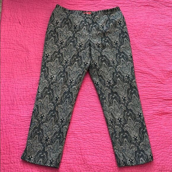 Oscar De La Renta Chic Paisley Print Pants, US10
